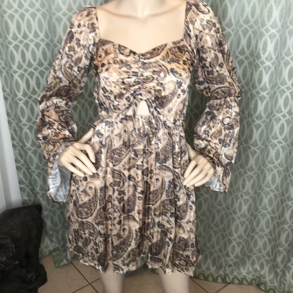 Paisley Print Boho Style Dress - Picture 9 of 11